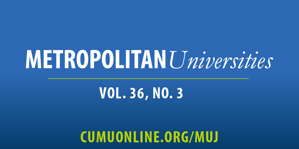 					View Vol. 36 No. 3 (2025): Metropolitan Universities
				