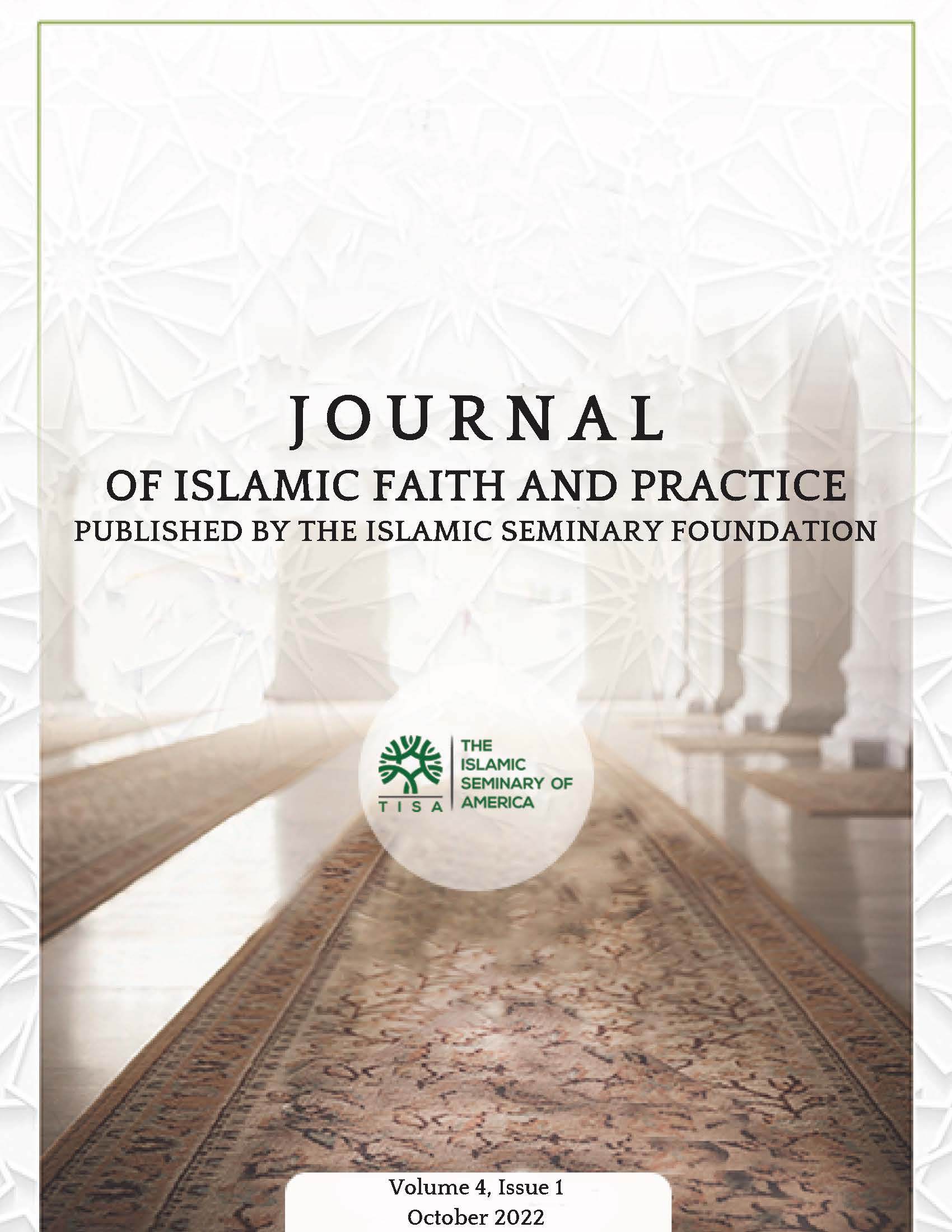 Journal of Islamic Faith and Practice Volume 4 Issue 1 Cover